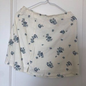 NWT american eagle blue floral mini skirt